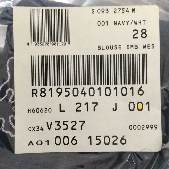 Navy Silhouette blouse - Picture 3 of 3